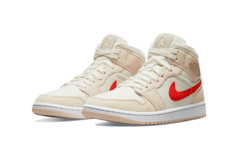 Air Jordan 1 Mid SE Corduroy Sail - Spider Kicks