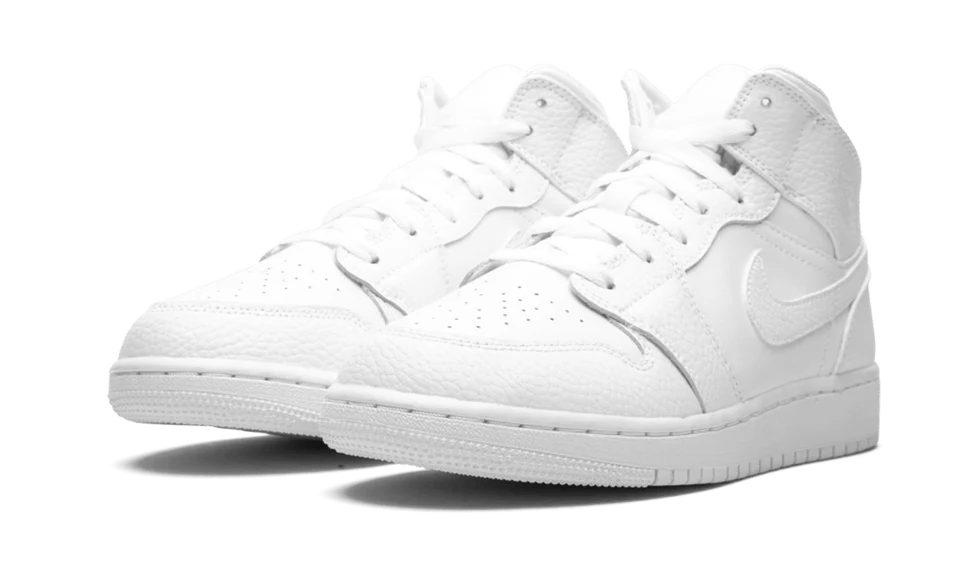 Air Jordan 1 Mid Triple White - Spider Kicks