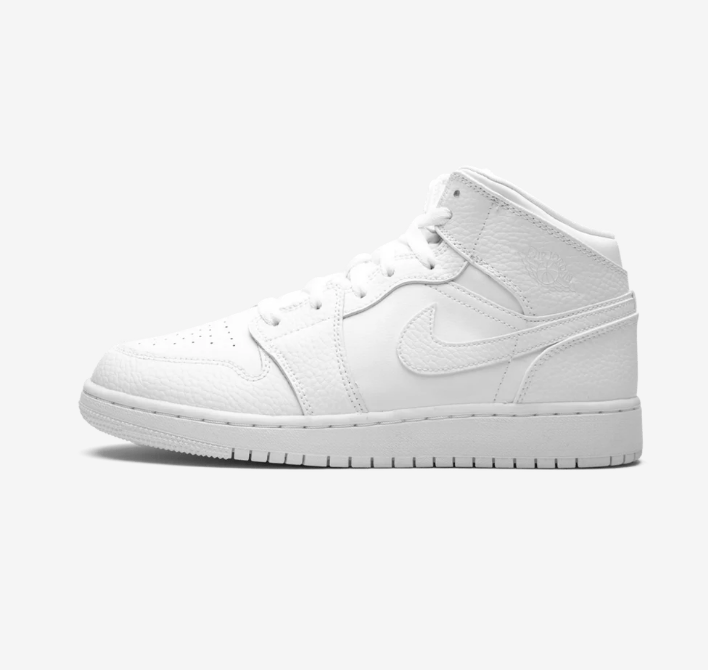 Air Jordan 1 Mid Triple White - Spider Kicks