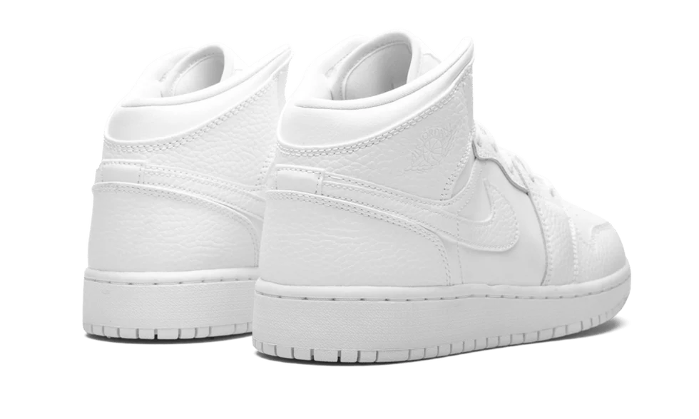 Air Jordan 1 Mid Triple White - Spider Kicks